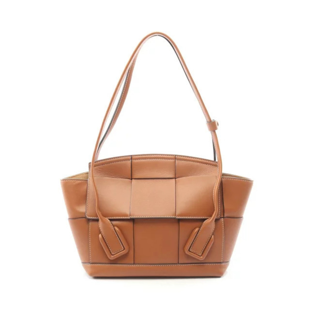 Bottega Veneta Arco Maxi Intrecciato Tote Bag Leather Brown